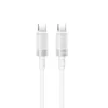 XO Kabl USB-C na USB-C NB-Q291B, 60W, 1m, Beli (ojačani pleteni)