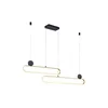 Trio - LED prigušiva luster na sajli GRANT LED/54W/230V 2300/3000/4000K crna/zlatna