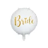 Foliasti balon Bride bel 45 cm z zlatim napisom