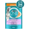 Purina ONE SENSITIVE mokra hrana za odrasle mačke, mini fileti s piščancem in korenjem, 26x85g