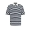 WE Fashion Majica temno modra/bela
