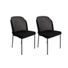 Hanah Home Set 2 trpezarijske stolice Sivo-Crni