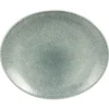 CHURCHILL Raku Topaz Blue plitev ovalni krožnik, dolžina: 317 mm (12 kos)