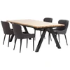 SANDBY D210 sto natur hrast + 4 PEBRINGE siva/crna