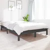 Okvir za krevet sivi 200 x 200 cm od masivne borovine