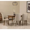 HANAH HOME Vina Walnut Cream set stola stolica i klupe