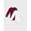 Sinsay - Pamučni bodi sa čipkastim detaljima 2 pack - burgundy