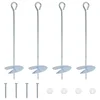 Zemaljska sidra 4 pcs Srebrna O10 x 40 cm Galvanizirani metal