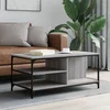 Vidaxl Klubska mizica Siva sonoma 100x50x45 cm inženirski les