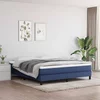 Okvir za krevet s oprugom plavi 180x200 cm od tkanine