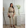 Squareonline Ženske pantalone Beige Slim, Bež