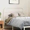 Vidaxl vidaXL Kovinsko vzglavje, belo, 100 cm
