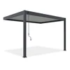 Bioklimatska pergola Antares Stenska, 3 x 4, Antracit - Svetlo siva, Ročni