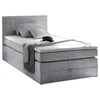Xora POSTELJA BOXSPRING 140 cm x 200 cm , tekstil svetlo siva