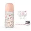 Suavinex Set Flašica 270Ml + Varalica 0/6M + Klipsa Roze Memory
