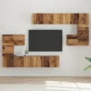 TV Jedinice Zidne 4 pcs Staro drvo Konstruirano drvo