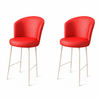HANAH HOME Set 2 barske stolice Uras Red White