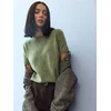 Sinsay - Džemper bluza sa mešavinom vune - svetlo maslinasta