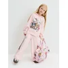 Sinsay - Wide leg pantalone sa mešavinom viskoze Hello Kitty and Friends - roze