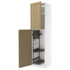 METOD Visoki element-ostava, bela/Forsbacka hrastovina, 60x60x240 cm