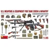 MiniArt maketa-miniatura Ameriško orožje in oprema za tankovsko posadko in pehoto • maketa-miniatura 1:35 diorame • Level 2