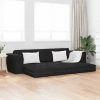 vidaXL tlačna zofe postelja 2-v-1 črna 245x150x60.5 cm tkanina