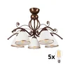 Brilagi - LED plafonski luster ANTICO 5xE27/60W/230V bronza patina