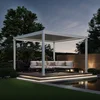 Bioklimatska pergola Antares Samostoječa, 3.6 x 4, Bela, Električni motor in LED luči