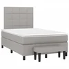 Vidaxl Box spring postelja z vzmetnico svetlo siva 120x190 cm blago