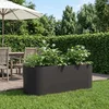 Povišeni vrtni krevet Crna 120 x 40 x 40 cm Čelik