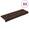 Prostirke za stepenice samoljepljive 15 kom 65x21x4 cm smeđe pravokutne rubove