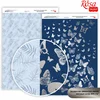 Papirji za scrapbooking Butterflies A4 - silver butterflies