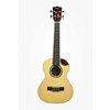 KALA Solid Spruce Scallop Tenor Ukulele, with Scallop Cutaway with case