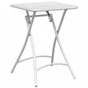 Vidaxl Bistro miza Bela 55 x 55 x 72,5 cm Praškasto lakirano jeklo
