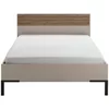 Xora POSTELJA 120 cm x 200 cm , leseni material barve hrasta, bež