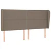 Vidaxl Vzglavje z ušesi taupe 203x23x118/128 cm blago