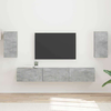 Set TV komoda Zidne 5 pcs Betonski sivi Konstruirano drvo