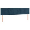 Vidaxl Posteljno vzglavje temno modra 180x5x78/88 cm žametna