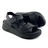 LP Fashion Ženske kožne sandale, Crne