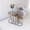 Hanah Home Milas 4 set stolića (umetnuti), antik/bronzana (4 kom)