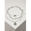 Ocean Layering Necklace - Silver Color