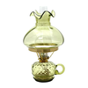 Petrolejska lampa MONIKA 34 cm, šumsko-zelena, karirani dezen