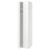 LASTARE Garderobni sestav, bela/z nadgradno enoto, 60x62x237 cm