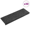 Prostirke za stepenice samoljepljive 30 kom 65x21x4 cm tamnosive pravokutne rubove