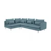 SÖDERHAMN Ugaona sofa, 4-sed, bez stranice/Fridtuna tamnosiva-plava