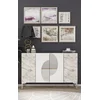 Hanah Home Konzolni sto Afra KM120, 120x75x29.6 cm, Belo-srebrne boje