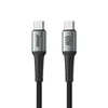 SUPERIOR USB data kabal SU-K102, Pleteni , Fast, 60W, 3A, Type C na Type C , 1m, Crni