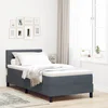 LED Box Spring Krevet Tamno siva 90 x 190 cm Baršun