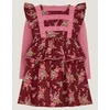 Monsoon Children Komplet majica i haljina za decu, Bordo-roze