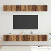 Set TV komoda Zidne 6 pcs Staro drvo Konstruirano drvo